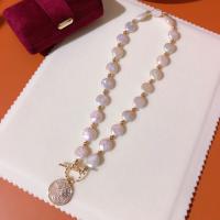 Brass Freshwater Pearl Jewelry Sets, with Copper Alloy, 14K gold-filled, fashion jewelry & for woman, white, 12-13mm Approx 45 cm, Approx 18 cm 