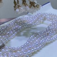Collar de Perlas Natural de Freshwater, Perlas cultivadas de agua dulce, Joyería & multicapa & para mujer, Blanco, longitud:aproximado 40 cm, Vendido por UD