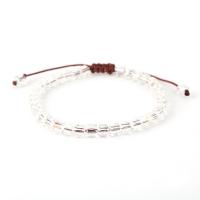 Crystal Bracelet, with Knot Cord, Square, Adjustable & fashion jewelry & for woman 4mm Approx 16 cm [