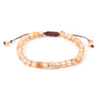 cristal bracelet, avec Cordon de noeud, cadre, Réglable & bijoux de mode & pour femme, plus de couleurs à choisir, 4mm Environ 16 cm, Vendu par PC[