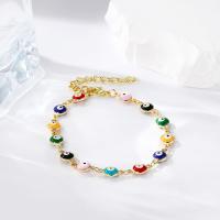 Zinc Alloy Bracelet, with 5CM extender chain, plated, fashion jewelry & for woman Approx 18 cm 