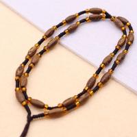 Wood Necklace, Polyamide, with Wenge, handmade, Unisex Approx 25-30 cm 