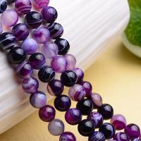 Natural Lace Agate Beads, Round, polished, DIY purple Approx 36.5-40 cm 