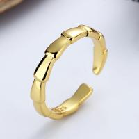 Sterling Silver Finger Ring, 925 Sterling Silver, Bamboo, plated, fashion jewelry & for woman 3mm [