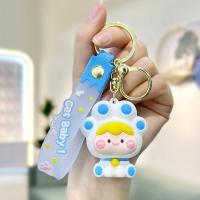 Plastic Key Chain, Soft PVC, with Zinc Alloy, cute & multifunctional & for woman 