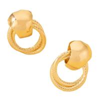 Boucle d'oreille goutte Zinc Alloy, alliage de zinc, Placage de couleur d'or, bijoux de mode & pour femme Vendu par paire[