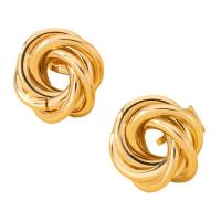 Boucle d'oreille de Clip en alliage de zinc, Placage de couleur d'or, bijoux de mode & styles différents pour le choix & pour femme, Vendu par paire[