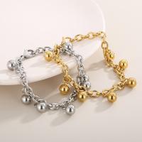 Stainless Steel Charm Bracelet, 304 Stainless Steel, Vacuum Ion Plating, fashion jewelry & for woman Approx 20.5 cm [
