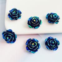 Mobile Phone DIY Decoration, Resin, Rose, epoxy gel, dark blue [