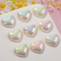 Mobile Phone DIY Decoration, Resin, Heart, multi-colored [