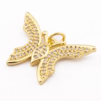 Sterling Silver Rhinestone Pendants, 925 Sterling Silver, gold color plated, DIY & micro pave cubic zirconia Approx 3mm 
