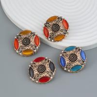 Resin Zinc Alloy Earring, with Resin & Acrylic, fashion jewelry & for woman [