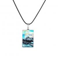 Resin Necklace, with Wax Cord, fashion jewelry & Unisex Approx 28.35 Inch 