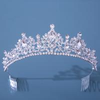 Bridal Tiaras, Zinc Alloy, with Rhinestone, plated, for woman & with rhinestone Inner Approx 160mm 