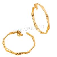 Zinc Alloy Clip Earring, gold color plated, fashion jewelry & for woman & hollow 