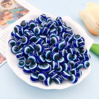 Böses Auge Harz Perlen, DIY, blau, 8x8mm, Bohrung:ca. 1.9mm, verkauft von PC[