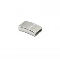 Rechteck Edelstahl Magnetverschluss, 304 Edelstahl, DIY, originale Farbe, Bohrung:ca. 10x3mm, verkauft von PC[