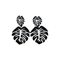 Zinc Alloy Drop Earring, Leaf, stoving varnish, fashion jewelry & for woman [