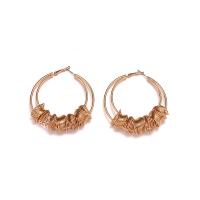 Zinc Alloy Hoop Earring, gold color plated, Double Layer & fashion jewelry & for woman 