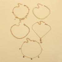 Bracelets En alliage de zinc, Placage de couleur d'or, 5 pièces & bijoux de mode & pour femme, Vendu par fixé[