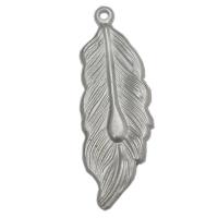 Stainless Steel Feather Pendant, 304 Stainless Steel original color 