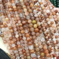 Natürliche Ruby Quarz Perlen, Roter Quarz, rund, poliert, DIY & verschiedene Größen vorhanden, gemischte Farben, Länge:ca. 38 cm, verkauft von Strang