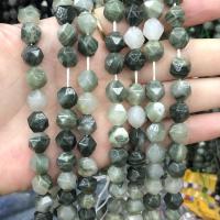Single Gemstone Beads, Green Grass Stone, polished, DIY & faceted, green Approx 38 cm 