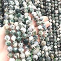 Natürlichen Baum-Achat-Perlen, Baumachat, poliert, DIY & verschiedene Größen vorhanden & facettierte, gemischte Farben, Länge:ca. 38 cm, verkauft von Strang