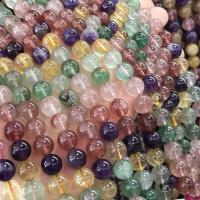 Einzelne Edelstein Perlen, Naturstein, rund, poliert, DIY & verschiedene Größen vorhanden, gemischte Farben, Länge:ca. 38 cm, verkauft von Strang[