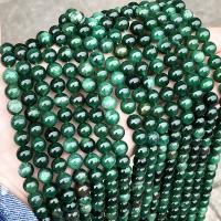Einzelne Edelstein Perlen, Euchlorit-Kmait, rund, poliert, DIY & verschiedene Größen vorhanden, grün, Länge:ca. 38 cm, verkauft von Strang[