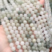 Perle de jade de Birmanie, Rond, poli, DIY & normes différentes pour le choix, couleurs mélangées Environ 38 cm, Vendu par brin