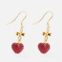 Brass Drop Earring, with Plastic, high quality gold color plated, fashion jewelry & for woman [