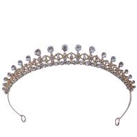 Bridal Tiaras, Zinc Alloy, plated, for woman & with rhinestone Inner Approx 150mm 