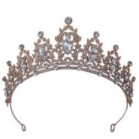 Bridal Tiaras, Zinc Alloy, plated, for woman & with rhinestone Inner Approx 145mm 