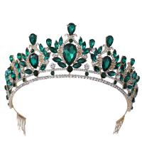 Bridal Tiaras, Zinc Alloy, plated, for woman & with rhinestone Inner Approx 165mm 