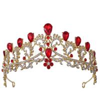 Bridal Tiaras, Zinc Alloy, plated, for woman & with rhinestone Inner Approx 155mm 