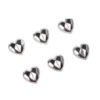 Mobile Phone DIY Decoration, Acrylic, Heart, silver color plated, fashion jewelry 