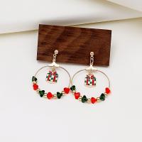 Christmas Earrings, Zinc Alloy, plated, Christmas Design & fashion jewelry & for woman [