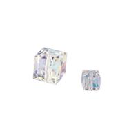 Abalorios de Cristal con Forma de Cubo, Cristal austriario, Cúbico, Bricolaje & diverso tamaño para la opción, Vendido por UD[