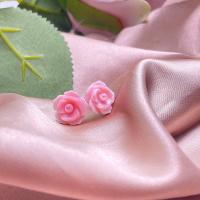 Gefärbte Muschelperlen, Königin Conch Shell, Rose, Modeschmuck & für Frau, 12mm, verkauft von Paar[
