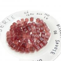 Mix Color Quartz Beads, Strawberry Quartz, Square, DIY [