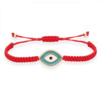 Evil Eye Jewelry Bracelet, Zinc Alloy, with Polyester Cord, Adjustable & for woman Approx 16 cm [