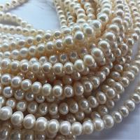 Natural Freshwater Pearl Loose Beads, Slightly Round, DIY white cm [