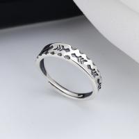Sterling Silver Finger Ring, 925 Sterling Silver, Antique finish, fashion jewelry & for woman, 5mm [