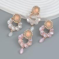 Resin Zinc Alloy Earring, with Resin & Acrylic, fashion jewelry & for woman [