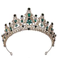 Bridal Tiaras, Zinc Alloy, plated, for woman & with rhinestone Inner Approx 155mm 
