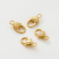 Brass Clasp Findings, real gold plated, DIY Approx 4.3mm 