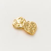 Латунные подвески-сердце, Латунь, плакированный настоящим золотом, DIY, Много цветов для выбора отверстие:Приблизительно 1.5mm, продается PC[