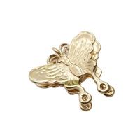 Brass Jewelry Pendants, Butterfly, KC gold color plated, DIY [