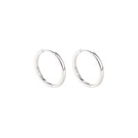 Sterling Silver Huggie Hoop Earring, 925 Sterling Silver, plated, fashion jewelry & for woman 21.6mm, Inner Approx 18.6mm 